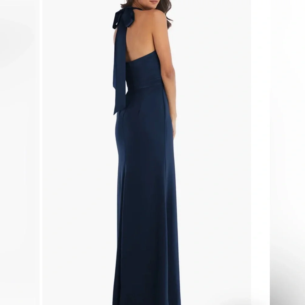 After Six Halter Neck Charmeuse & Crepe‎ Gown